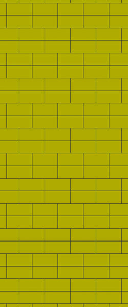 Yellow Brickbond Tile Acrylic Shower Wall Panel 2440mm x 1220mm ( 3mm Thick) - CladdTech