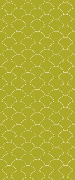 Yellow Fishscales Tile Acrylic Shower Panel 2440mm x 1220mm (3mm Thick) - CladdTech