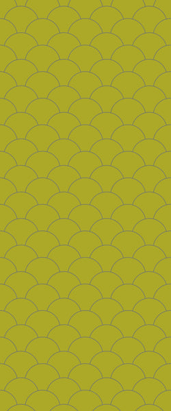 Yellow Fishscales Tile Acrylic Shower Panel 2440mm x 1220mm (3mm Thick) - CladdTech