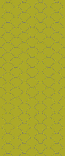 Yellow Fishscales Tile Acrylic Shower Panel 2440mm x 1220mm (3mm Thick) - CladdTech