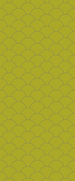 Yellow Fishscales Tile Acrylic Shower Panel 2440mm x 1220mm (3mm Thick) - CladdTech