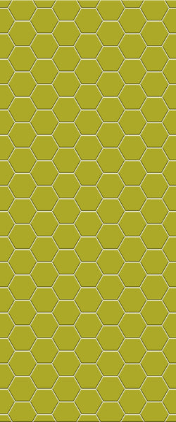 Yellow Hexagon Tile Acrylic Wall Panel 2440mm x 1220mm (3mm Thick) - CladdTech