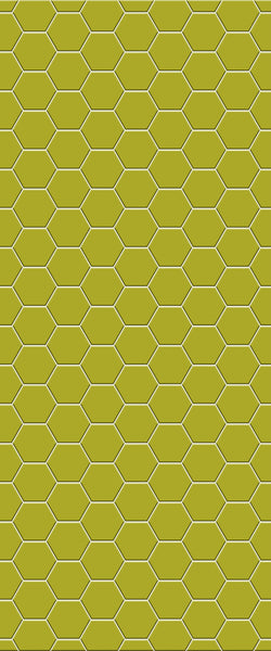 Yellow Hexagon Tile Acrylic Wall Panel 2440mm x 1220mm (3mm Thick) - CladdTech