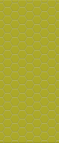 Yellow Hexagon Tile Acrylic Wall Panel 2440mm x 1220mm (3mm Thick) - CladdTech