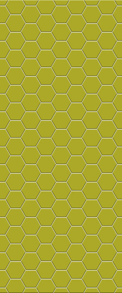 Yellow Hexagon Tile Acrylic Wall Panel 2440mm x 1220mm (3mm Thick) - CladdTech