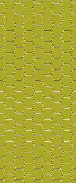 Yellow Hexagon Tile Acrylic Wall Panel 2440mm x 1220mm (3mm Thick) - CladdTech