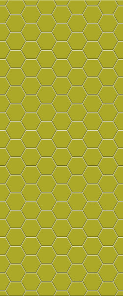 Yellow Hexagon Tile Acrylic Wall Panel 2440mm x 1220mm (3mm Thick) - CladdTech