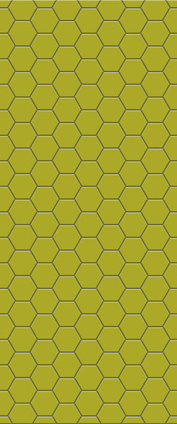 Yellow Hexagon Tile Acrylic Wall Panel 2440mm x 1220mm (3mm Thick) - CladdTech