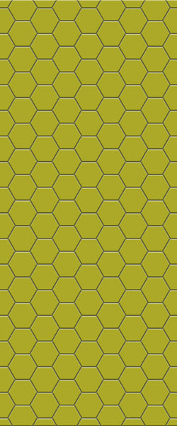 Yellow Hexagon Tile Acrylic Wall Panel 2440mm x 1220mm (3mm Thick) - CladdTech