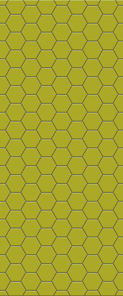 Yellow Hexagon Tile Acrylic Wall Panel 2440mm x 1220mm (3mm Thick) - CladdTech