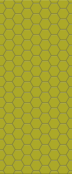 Yellow Hexagon Tile Acrylic Wall Panel 2440mm x 1220mm (3mm Thick) - CladdTech