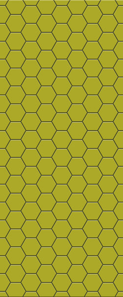Yellow Hexagon Tile Acrylic Wall Panel 2440mm x 1220mm (3mm Thick) - CladdTech