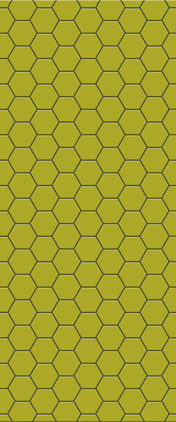 Yellow Hexagon Tile Acrylic Wall Panel 2440mm x 1220mm (3mm Thick) - CladdTech