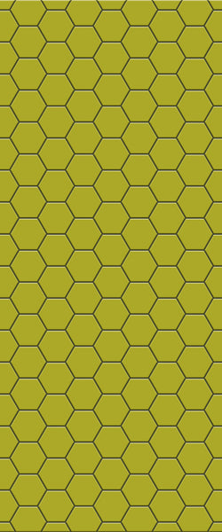 Yellow Hexagon Tile Acrylic Wall Panel 2440mm x 1220mm (3mm Thick) - CladdTech