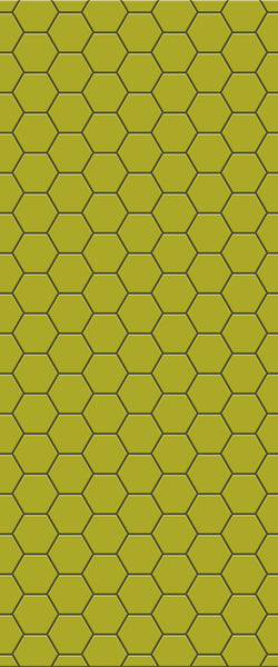 Yellow Hexagon Tile Acrylic Wall Panel 2440mm x 1220mm (3mm Thick) - CladdTech