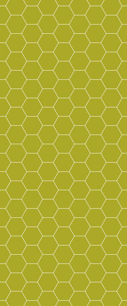 Yellow Hexagon Tile Acrylic Wall Panel 2440mm x 1220mm (3mm Thick) - CladdTech