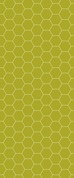 Yellow Hexagon Tile Acrylic Wall Panel 2440mm x 1220mm (3mm Thick) - CladdTech