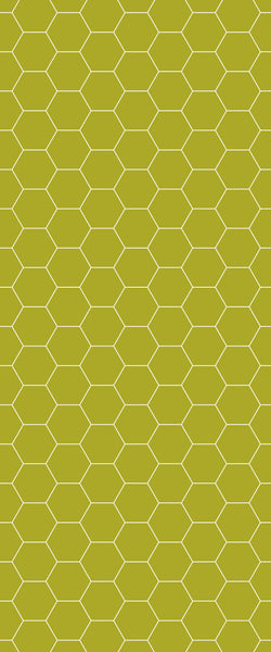Yellow Hexagon Tile Acrylic Wall Panel 2440mm x 1220mm (3mm Thick) - CladdTech