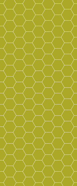 Yellow Hexagon Tile Acrylic Wall Panel 2440mm x 1220mm (3mm Thick) - CladdTech