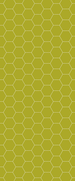 Yellow Hexagon Tile Acrylic Wall Panel 2440mm x 1220mm (3mm Thick) - CladdTech
