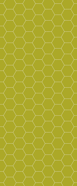 Yellow Hexagon Tile Acrylic Wall Panel 2440mm x 1220mm (3mm Thick) - CladdTech