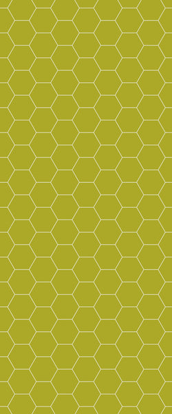 Yellow Hexagon Tile Acrylic Wall Panel 2440mm x 1220mm (3mm Thick) - CladdTech