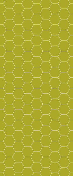 Yellow Hexagon Tile Acrylic Wall Panel 2440mm x 1220mm (3mm Thick) - CladdTech