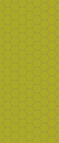 Yellow Hexagon Tile Acrylic Wall Panel 2440mm x 1220mm (3mm Thick) - CladdTech