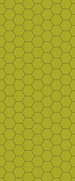 Yellow Hexagon Tile Acrylic Wall Panel 2440mm x 1220mm (3mm Thick) - CladdTech