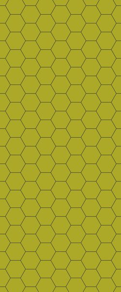 Yellow Hexagon Tile Acrylic Wall Panel 2440mm x 1220mm (3mm Thick) - CladdTech