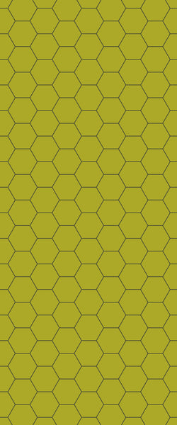 Yellow Hexagon Tile Acrylic Wall Panel 2440mm x 1220mm (3mm Thick) - CladdTech