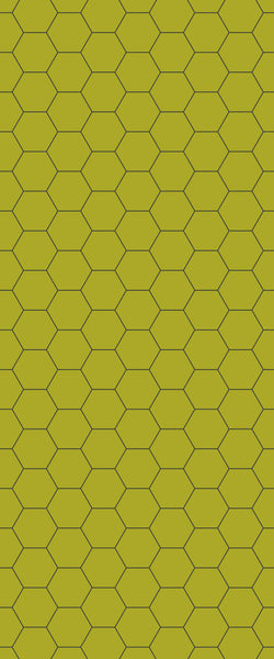 Yellow Hexagon Tile Acrylic Wall Panel 2440mm x 1220mm (3mm Thick) - CladdTech