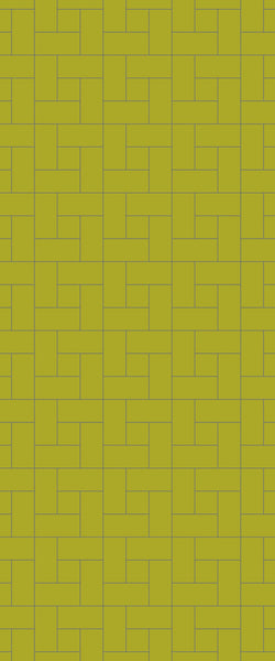 Yellow Windmill Tile Acrylic Shower Panel 2440mm x 1220mm ( 3mm Thick) - CladdTech