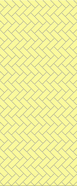 Yellow Diagonal Herringbone Tile Acrylic Shower Wall Panel 2440mm x 1220mm (3mm Thick) - CladdTech