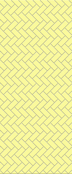 Yellow Diagonal Herringbone Tile Acrylic Shower Wall Panel 2440mm x 1220mm (3mm Thick) - CladdTech