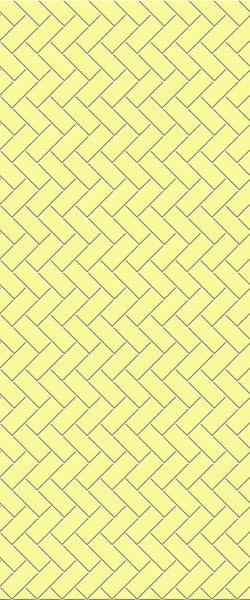 Yellow Diagonal Herringbone Tile Acrylic Shower Wall Panel 2440mm x 1220mm (3mm Thick) - CladdTech