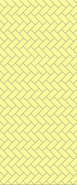 Yellow Diagonal Herringbone Tile Acrylic Shower Wall Panel 2440mm x 1220mm (3mm Thick) - CladdTech