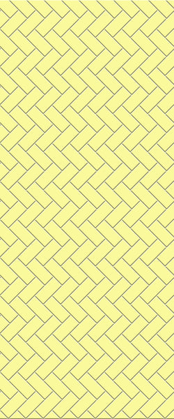 Yellow Diagonal Herringbone Tile Acrylic Shower Wall Panel 2440mm x 1220mm (3mm Thick) - CladdTech