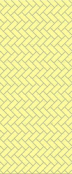 Yellow Diagonal Herringbone Tile Acrylic Shower Wall Panel 2440mm x 1220mm (3mm Thick) - CladdTech
