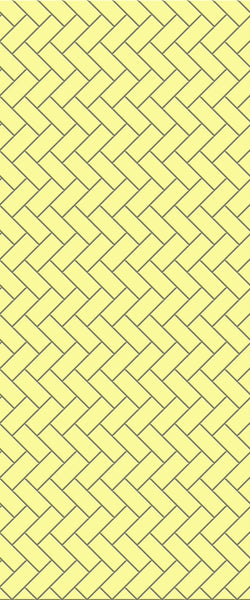 Yellow Diagonal Herringbone Tile Acrylic Shower Wall Panel 2440mm x 1220mm (3mm Thick) - CladdTech