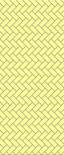 Yellow Diagonal Herringbone Tile Acrylic Shower Wall Panel 2440mm x 1220mm (3mm Thick) - CladdTech