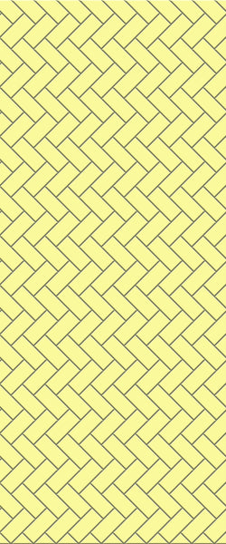 Yellow Diagonal Herringbone Tile Acrylic Shower Wall Panel 2440mm x 1220mm (3mm Thick) - CladdTech