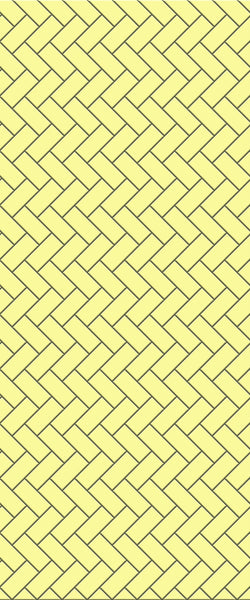 Yellow Diagonal Herringbone Tile Acrylic Shower Wall Panel 2440mm x 1220mm (3mm Thick) - CladdTech