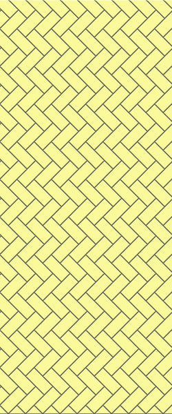 Yellow Diagonal Herringbone Tile Acrylic Shower Wall Panel 2440mm x 1220mm (3mm Thick) - CladdTech