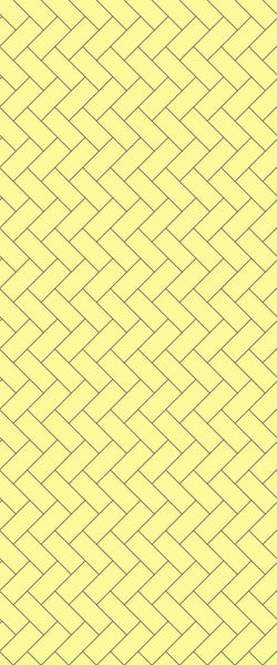 Yellow Diagonal Herringbone Tile Acrylic Shower Wall Panel 2440mm x 1220mm (3mm Thick) - CladdTech