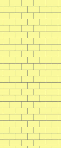 Yellow Subway Tile Acrylic Shower Wall Panel 2440mm x 1220mm ( 3mm Thick) - CladdTech