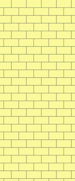 Yellow Subway Tile Acrylic Shower Wall Panel 2440mm x 1220mm ( 3mm Thick) - CladdTech