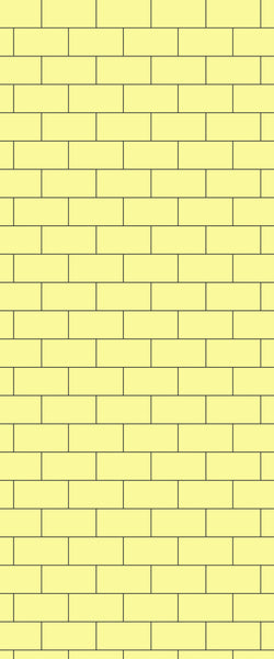 Yellow Subway Tile Acrylic Shower Wall Panel 2440mm x 1220mm ( 3mm Thick) - CladdTech