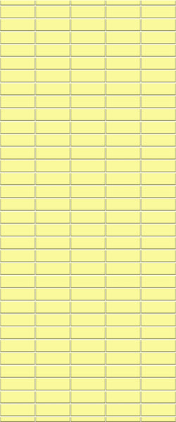 Yellow Horizontal Block Tile Acrylic Shower Panel 2440mm x 1220mm (3mm Thick) - CladdTech