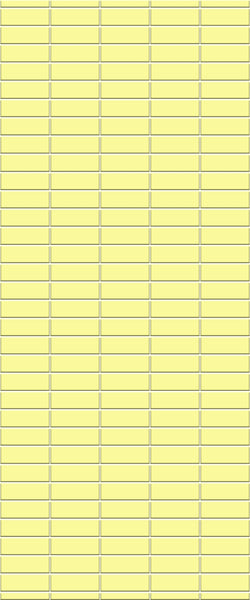 Yellow Horizontal Block Tile Acrylic Shower Panel 2440mm x 1220mm (3mm Thick) - CladdTech